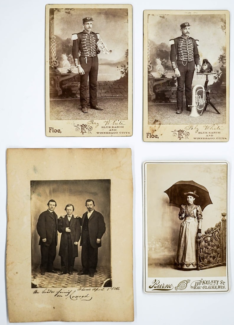 (3) Cabinet Cards & (1) Mounted Photo (1 of 1)