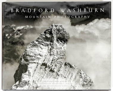 Bradford Washburn Mountain Photography SIGNED ALS: Bradford Washburn Mountain Photography signed on title page and dated March 2002. Accompanied with an ALS. 1999 with unclipped dust jacket. 142 pp. with full page photo illustrations. Black covers. Me