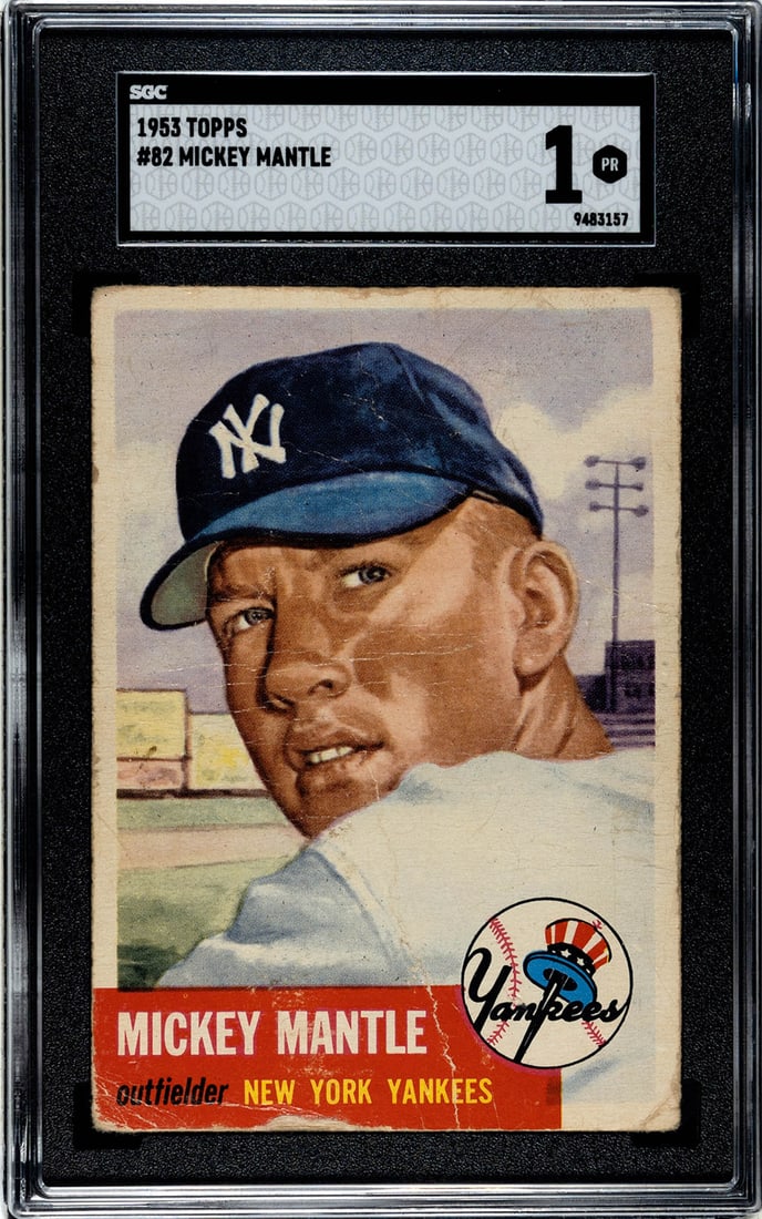 1953 Topps Mickey Mantle #82 SGC 1: 1953 Topps Mickey Mantle #82 SGC 1. If lot is absent of a condition report one may be requested via email. Condition report is provided as an opinion only and is no guarantee as condition can be subje