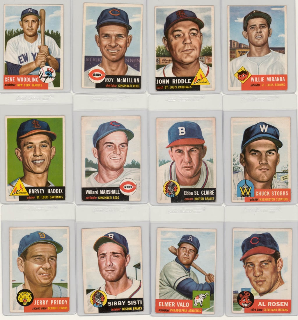 1953 Topps Baseball Cards (24)-Estate Fresh (1 of 4)