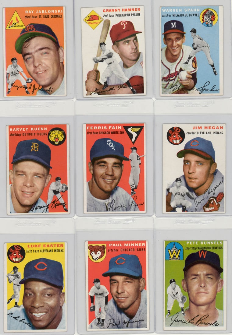 1954 Topps Baseball Cards (18) Estate Fresh (1 of 4)