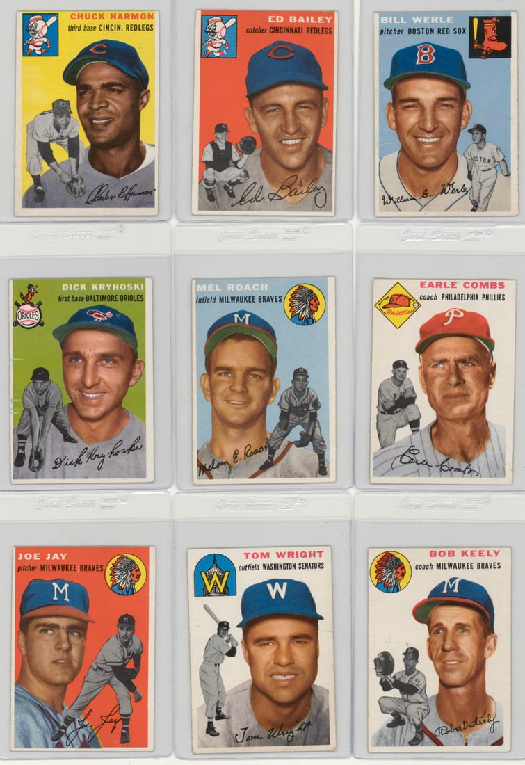 1954 Topps Baseball Cards (18) Estate Fresh (1 of 4)