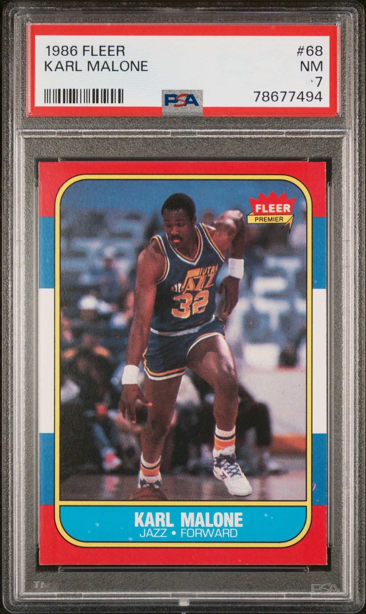 1986 Fleer Karl Malone #68 PSA 7 (1 of 2)