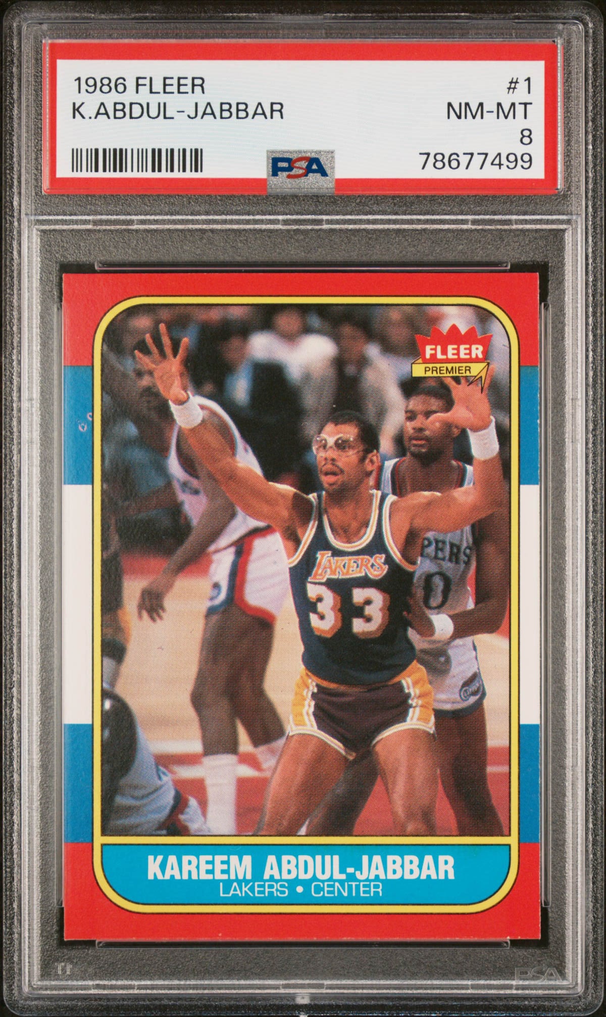 1986 Fleer Kareem Abdul-Jabbar #1 PSA 8 (1 of 2)