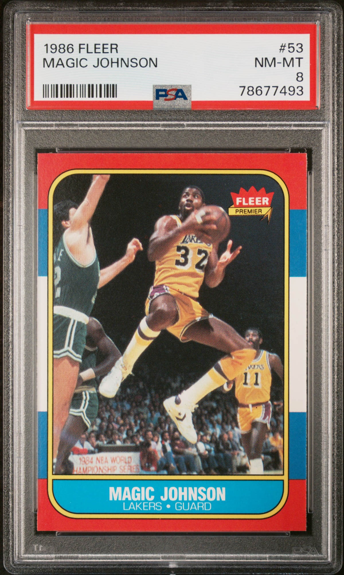 1986 Fleer Magic Johnson #53 PSA 8 (1 of 2)