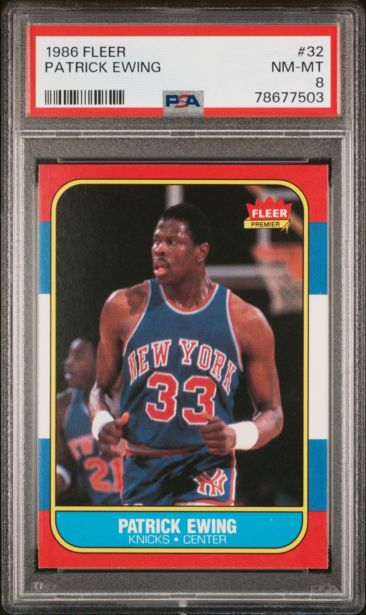 1986 Fleer Patrick Ewing #32 PSA 8 (1 of 2)