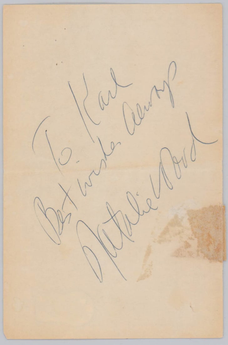 Natalie Wood Signed Autograph Album Page (1 of 3)
