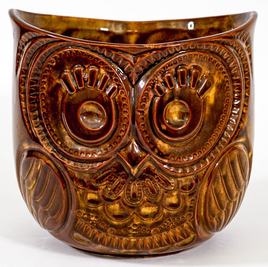 McCoy Vintage Owl Pottery Hanging Basket (1 of 6)