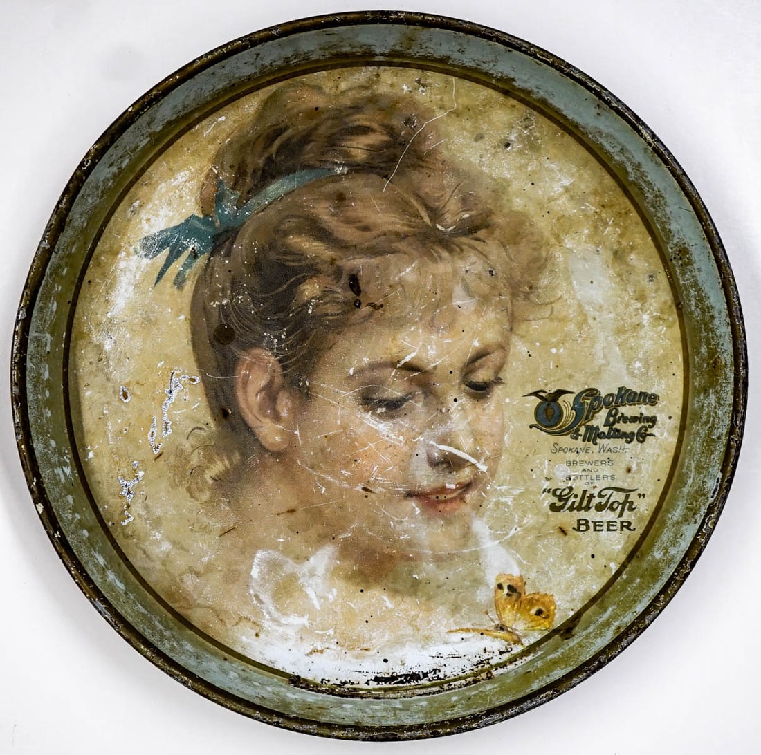 Spokane Brewing & Malting Co. Advertising Tray (1 of 3)