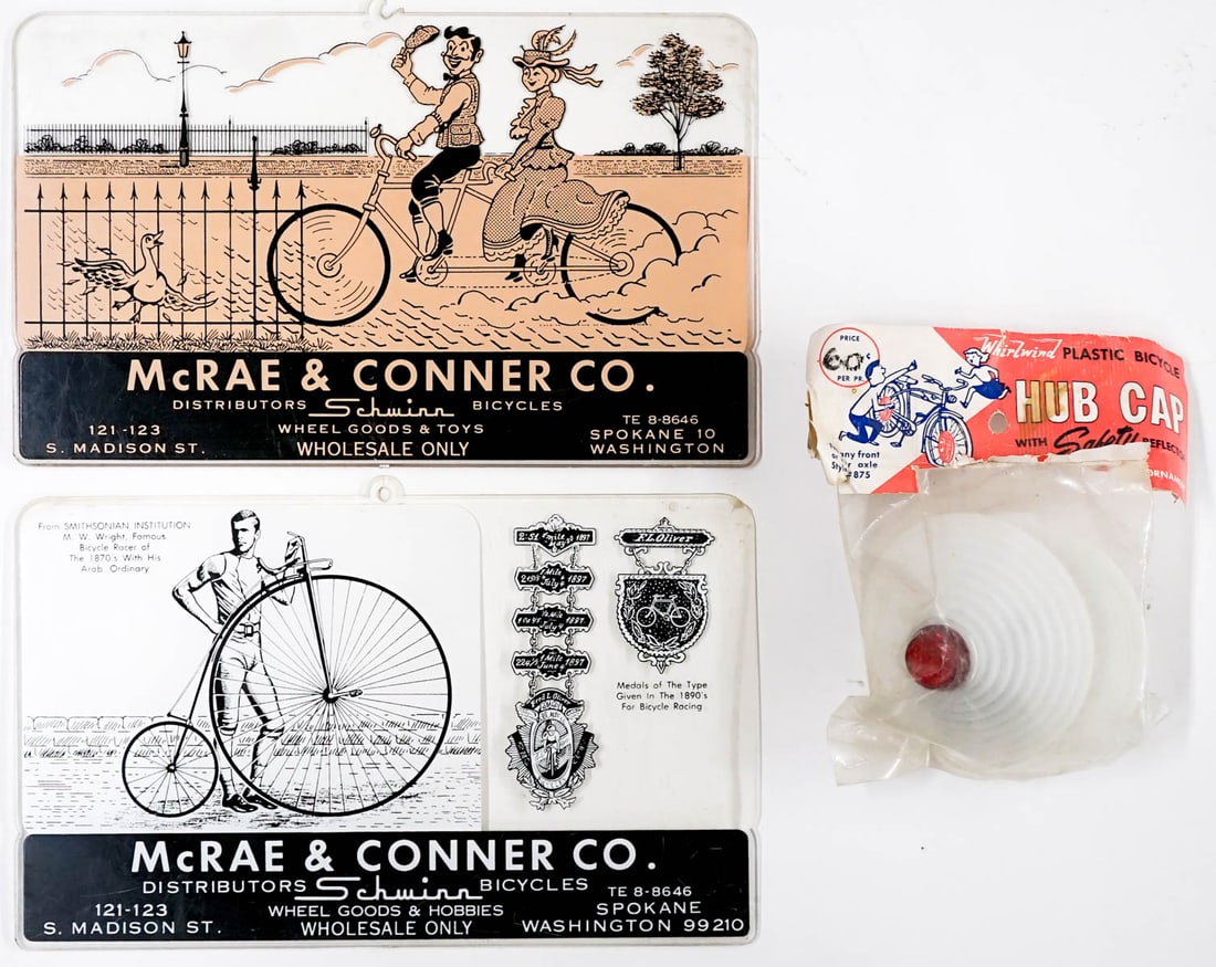 (2) Schwinn Bicycle Dealer Signs (1 of 1)