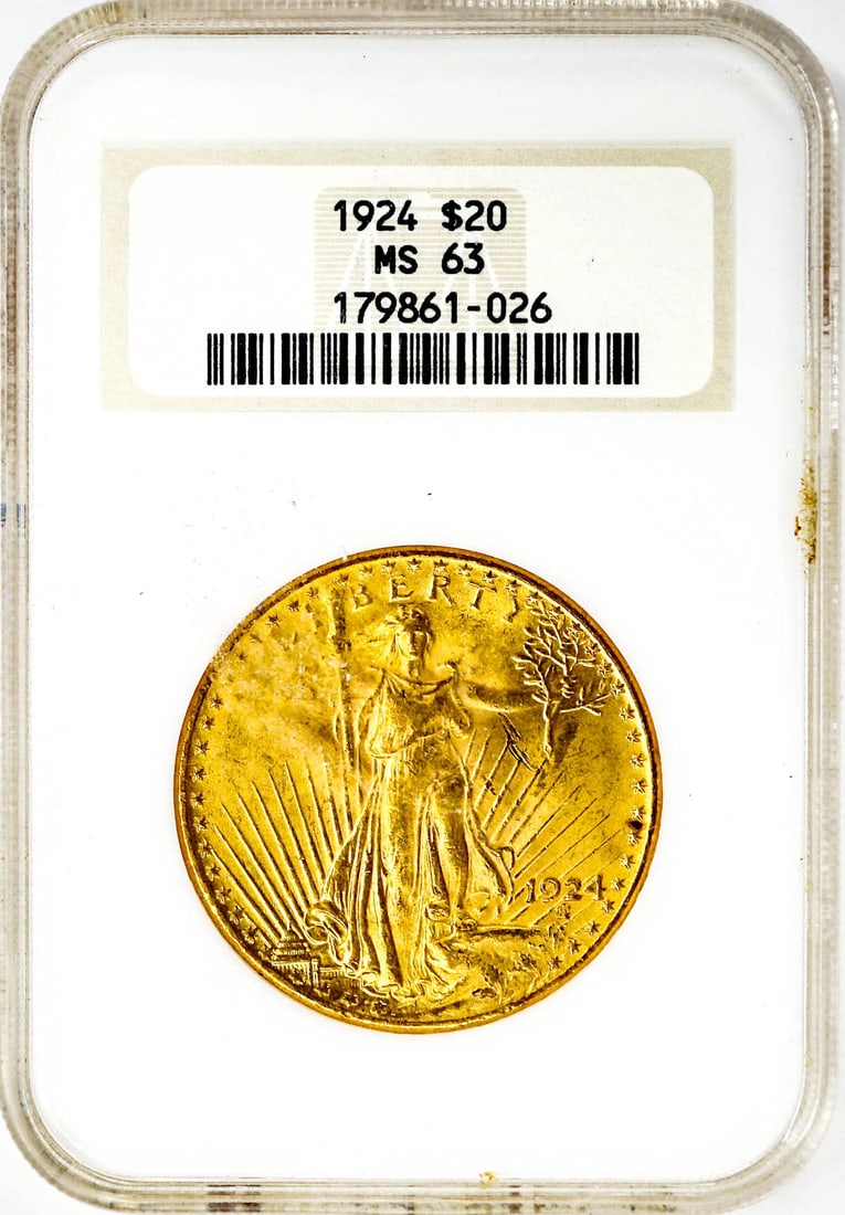 1924 $20 U.S. Gold Coin NGC MS 63 (1 of 2)