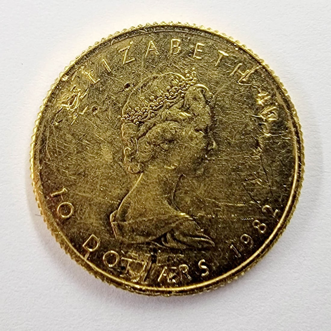Canada $10 Gold Coin 1/4 OZ. .999 Fine Gold (1 of 2)