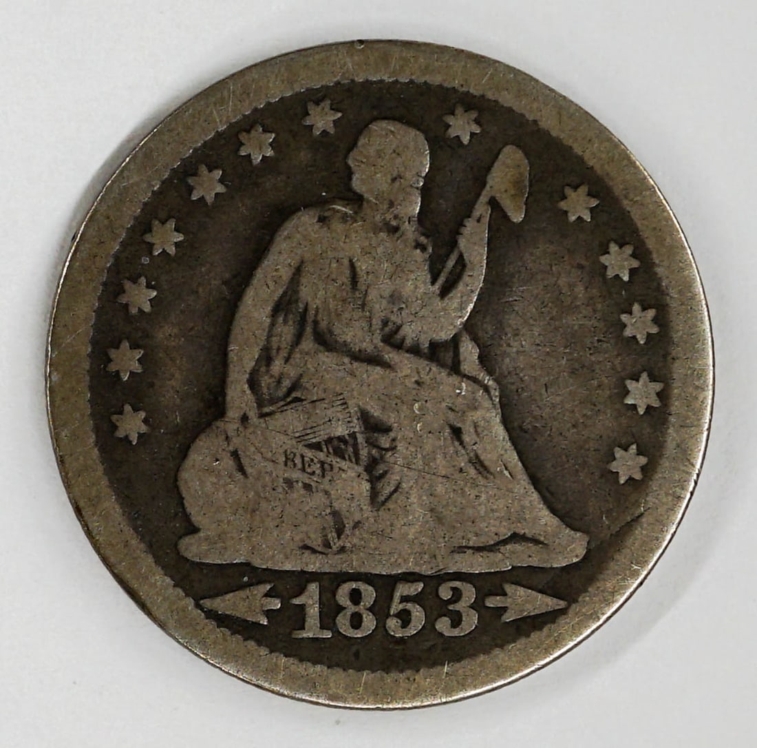 1853 Arrows at Date Liberty Seated Quarter Dollar (1 of 2)