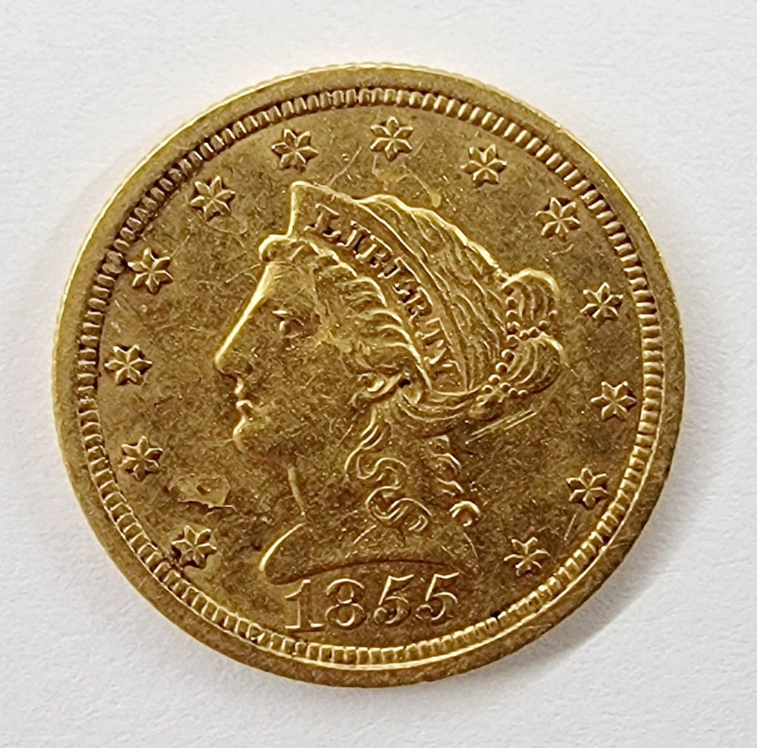 1855 U.S. $2.50 Gold Coin (1 of 2)