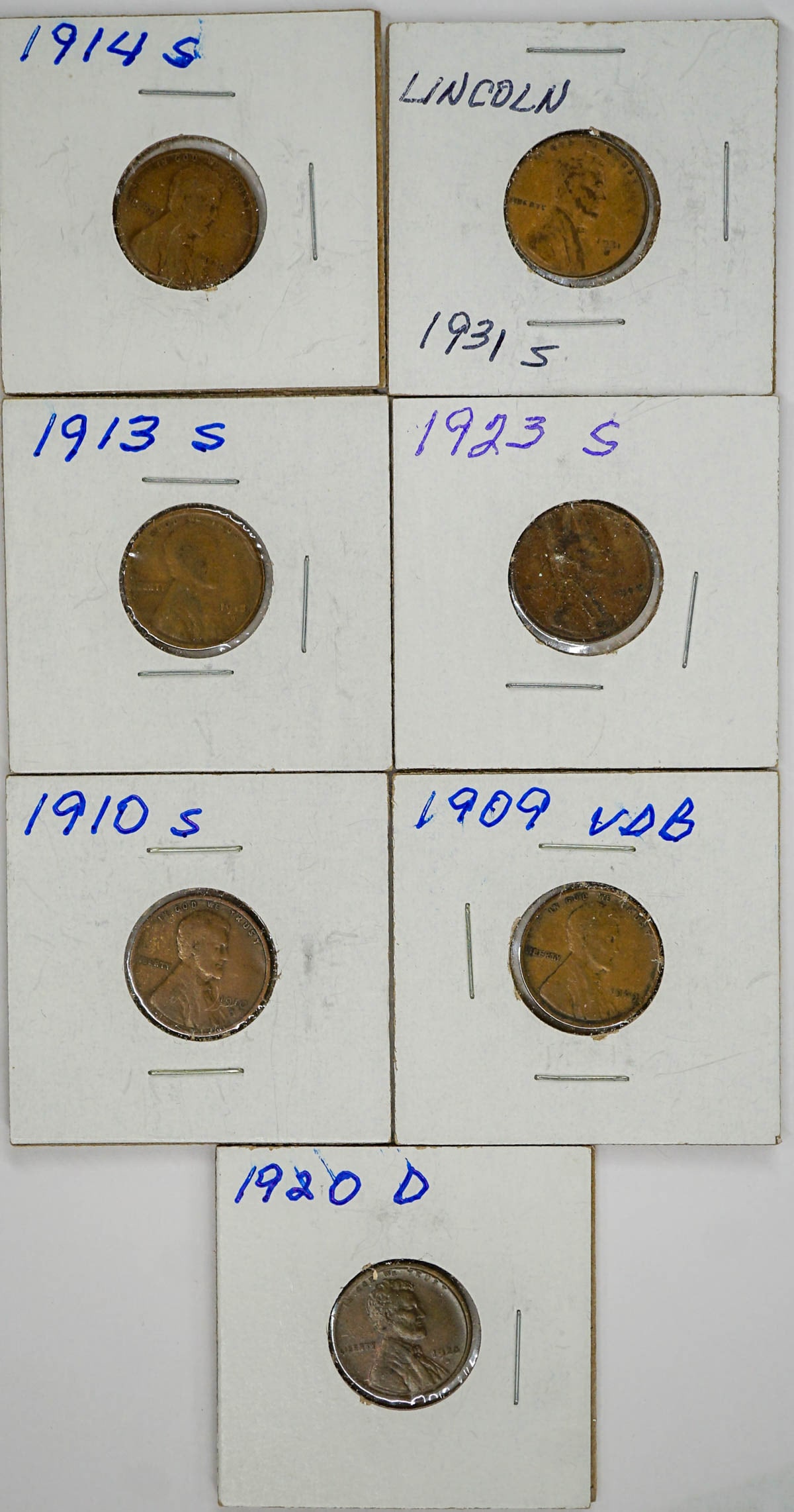 (7) Lincoln Wheat Small Cents (1 of 2)