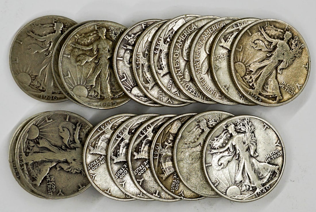 (20) Liberty Walking Silver Half Dollars (1 of 1)