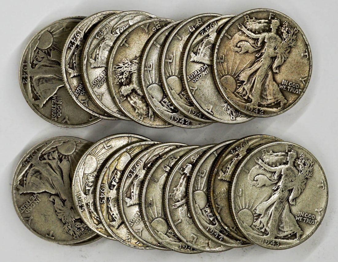 (20) Liberty Walking Silver Half Dollars (1 of 1)