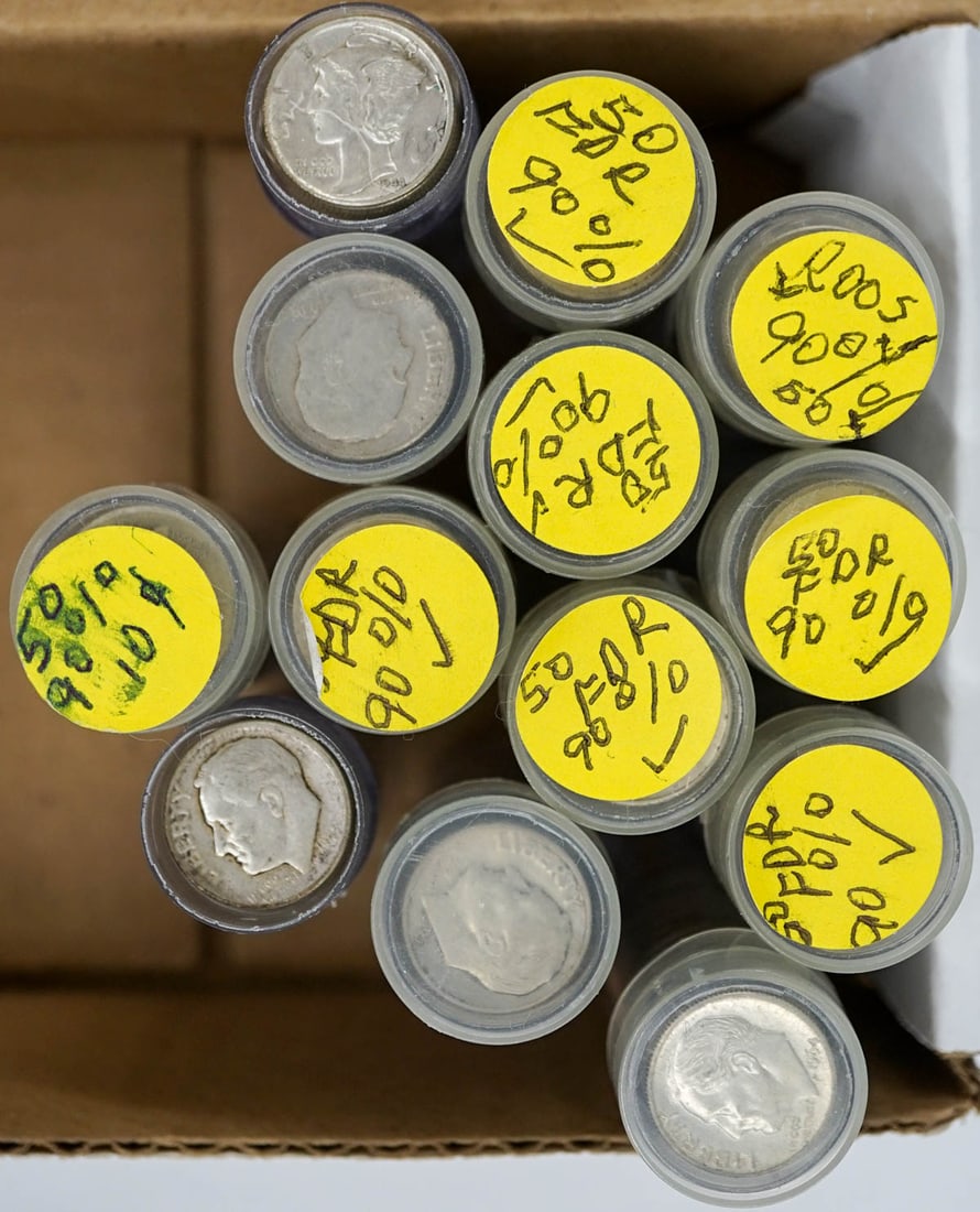 (600 Roosevelt, 50 Mercury Silver Dimes) 90% (1 of 1)