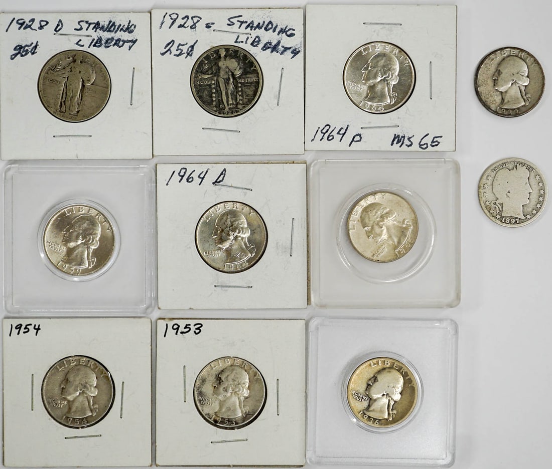 (11) Vintage U.S. Silver Quarter Dollars (1 of 2)