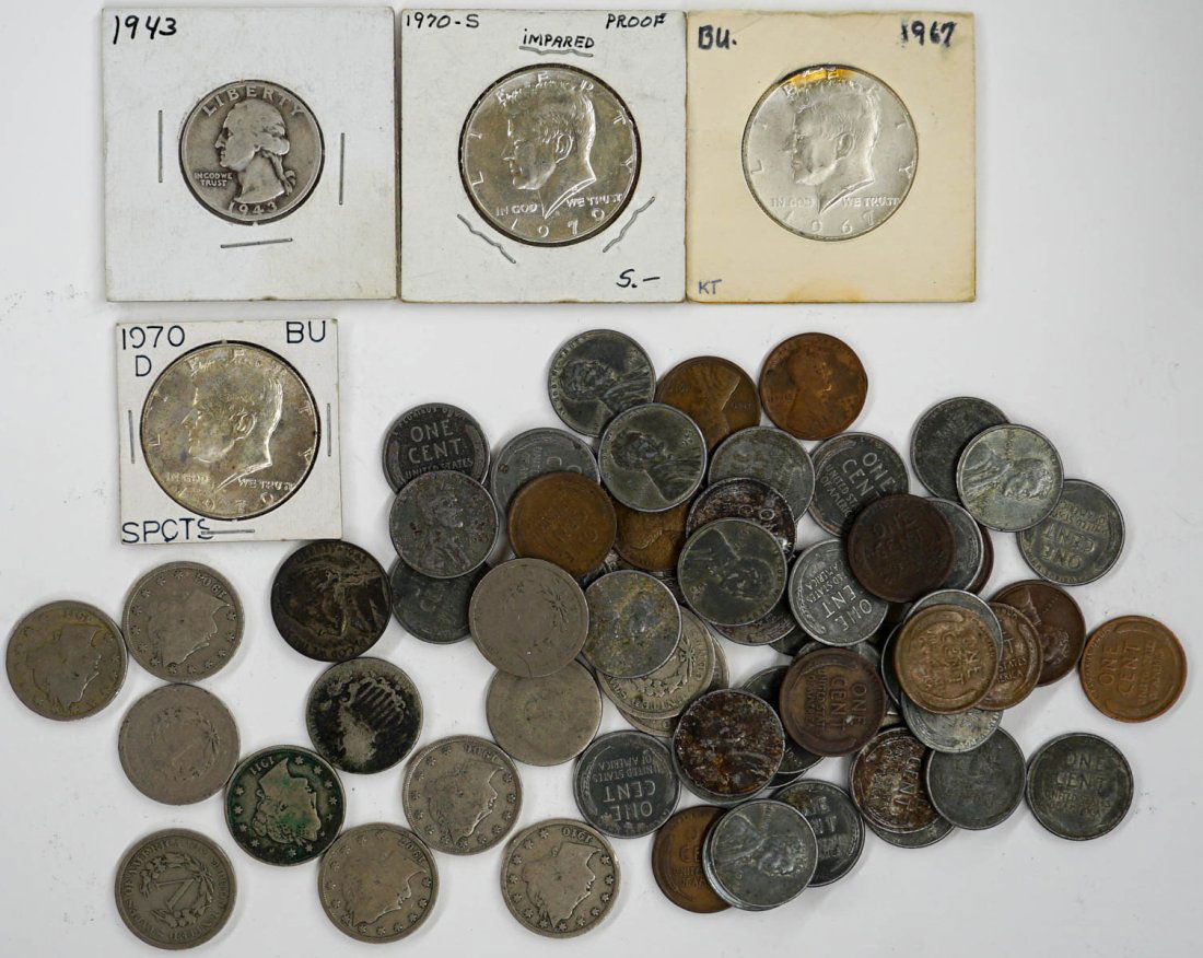 Assorted U.S. Small Cents, Nickels + more (1 of 1)
