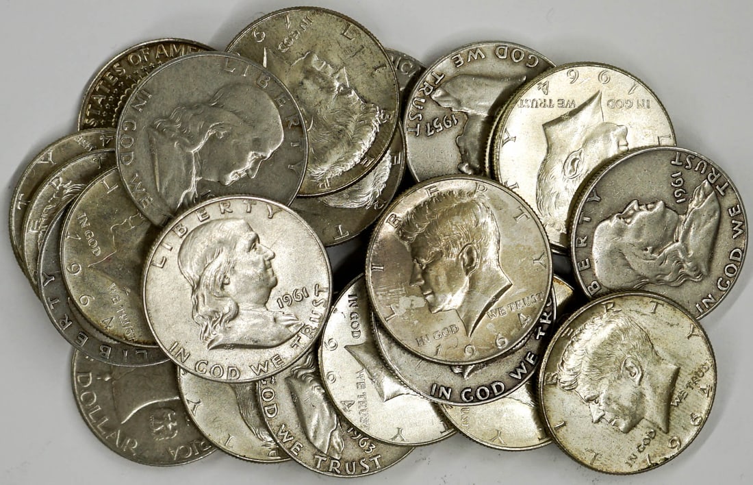 (23) U.S. 1964-earlier 90% Silver Half Dollars (1 of 1)