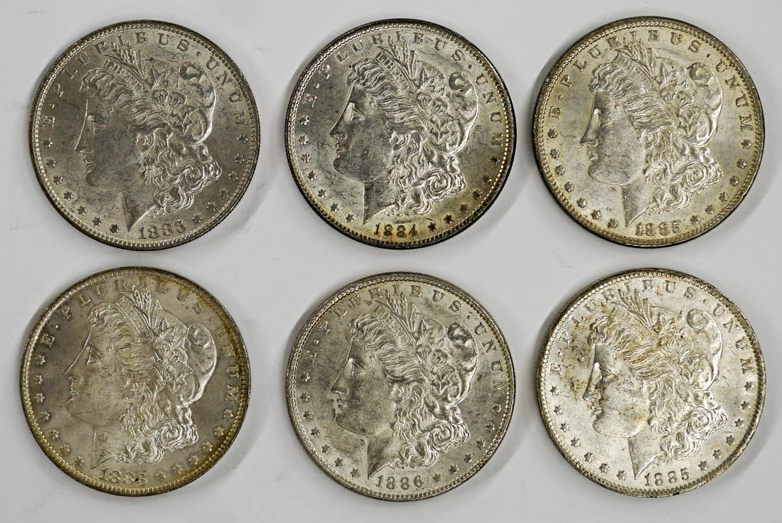 (6) U.S. Morgan Silver Dollars (1 of 2)