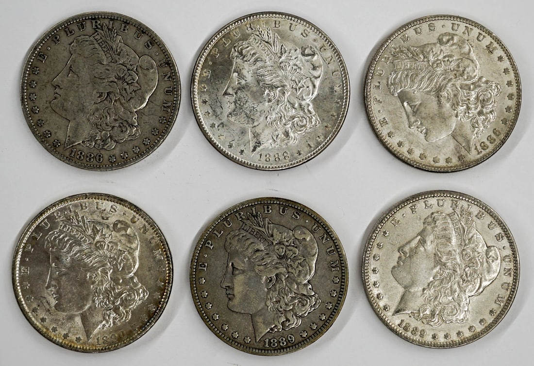(6) U.S. Morgan Silver Dollars (1 of 2)