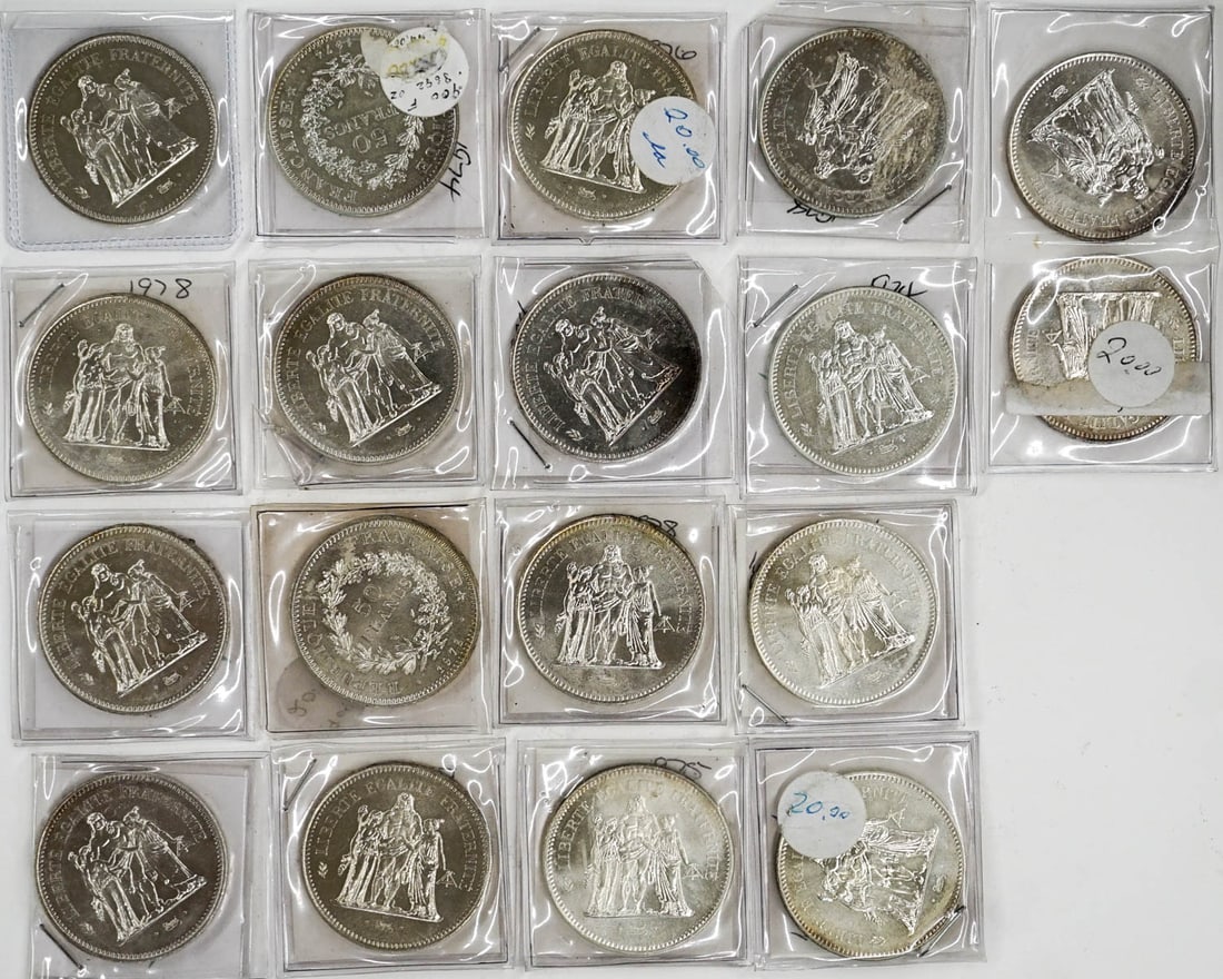 (18) 1976-1978 50 Francs 30 g .900 Silver (1 of 1)