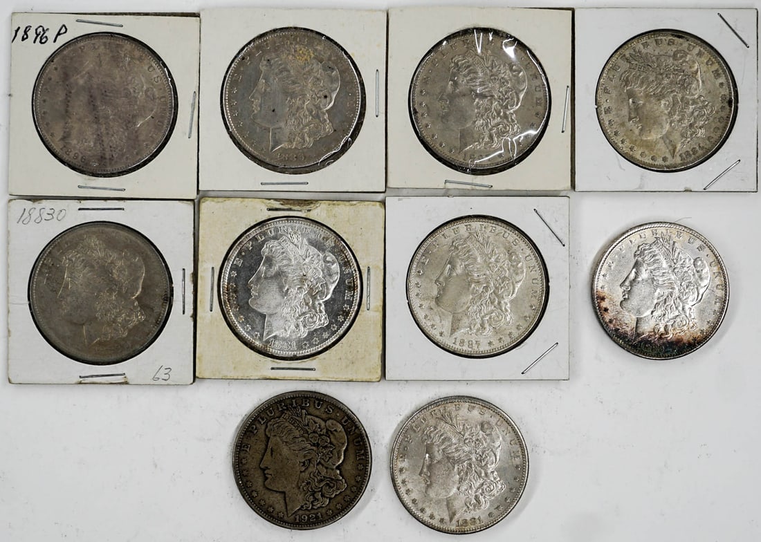 (10) U.S. Morgan Silver Dollars (1 of 2)