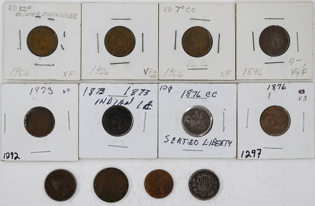 (12 pcs) Antique U.S. Coins (1 of 2)