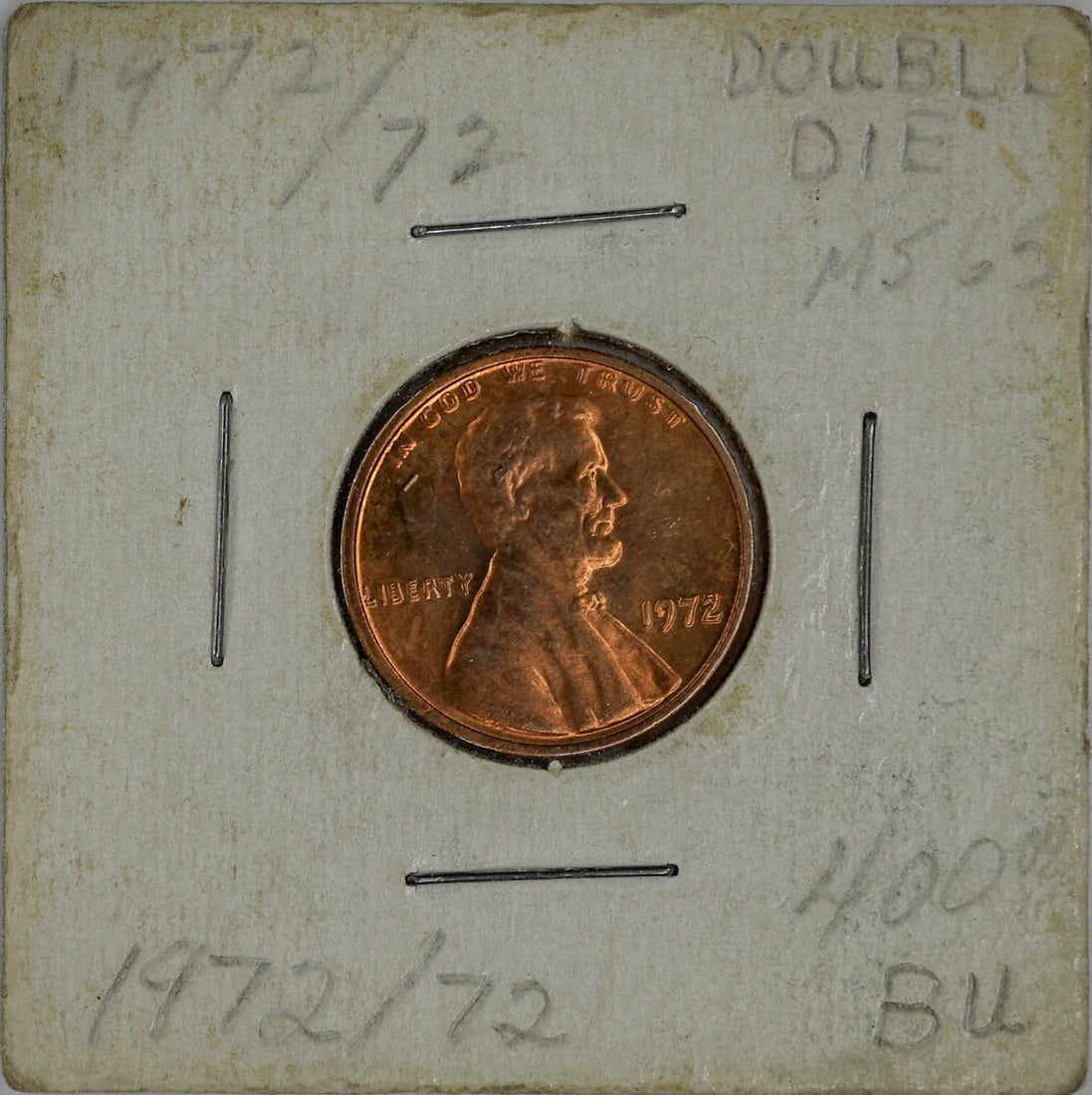 1972/72 Lincoln Cent Double Die Obverse (1 of 2)