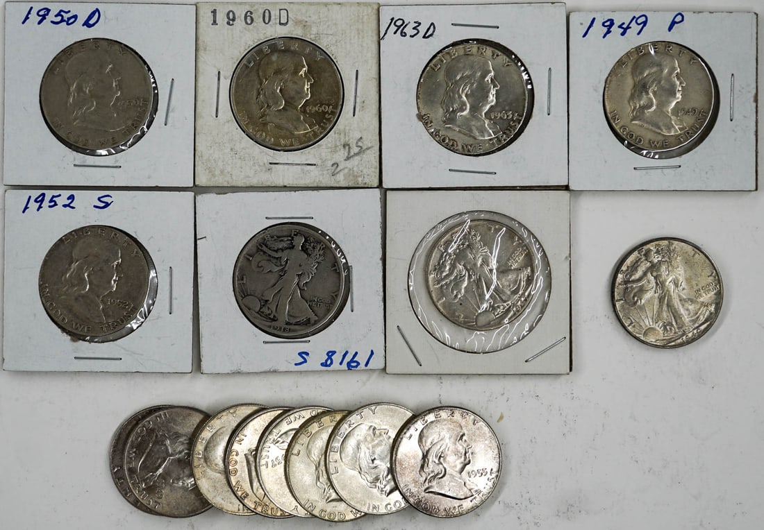 (16) U.S. Silver Walking Liberty Half Dollars (1 of 2)