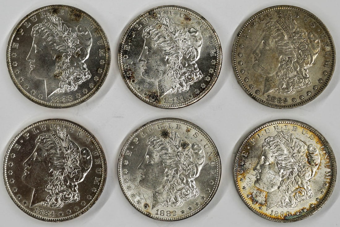 (6) U.S. Morgan Silver Dollars (1 of 2)