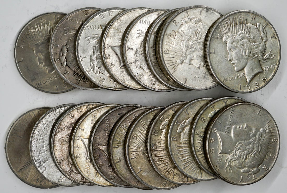(20) U.S. Peace Silver Dollars (1 of 1)