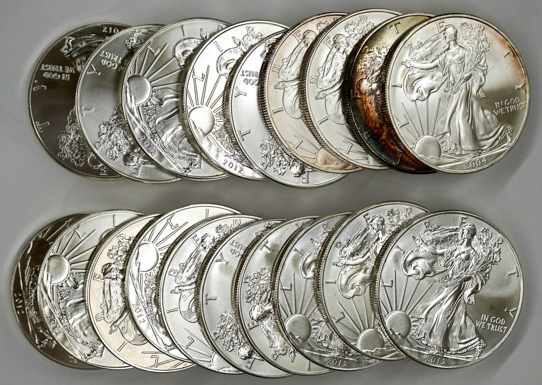 (20) American Eagle 1 OZ. .999 Silver Rounds Asst (1 of 1)