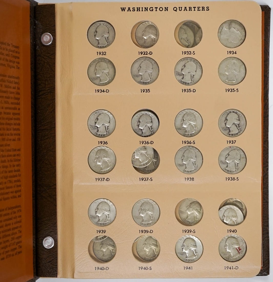 (75) Washington Silver Quarters in Danso Album (1 of 8)