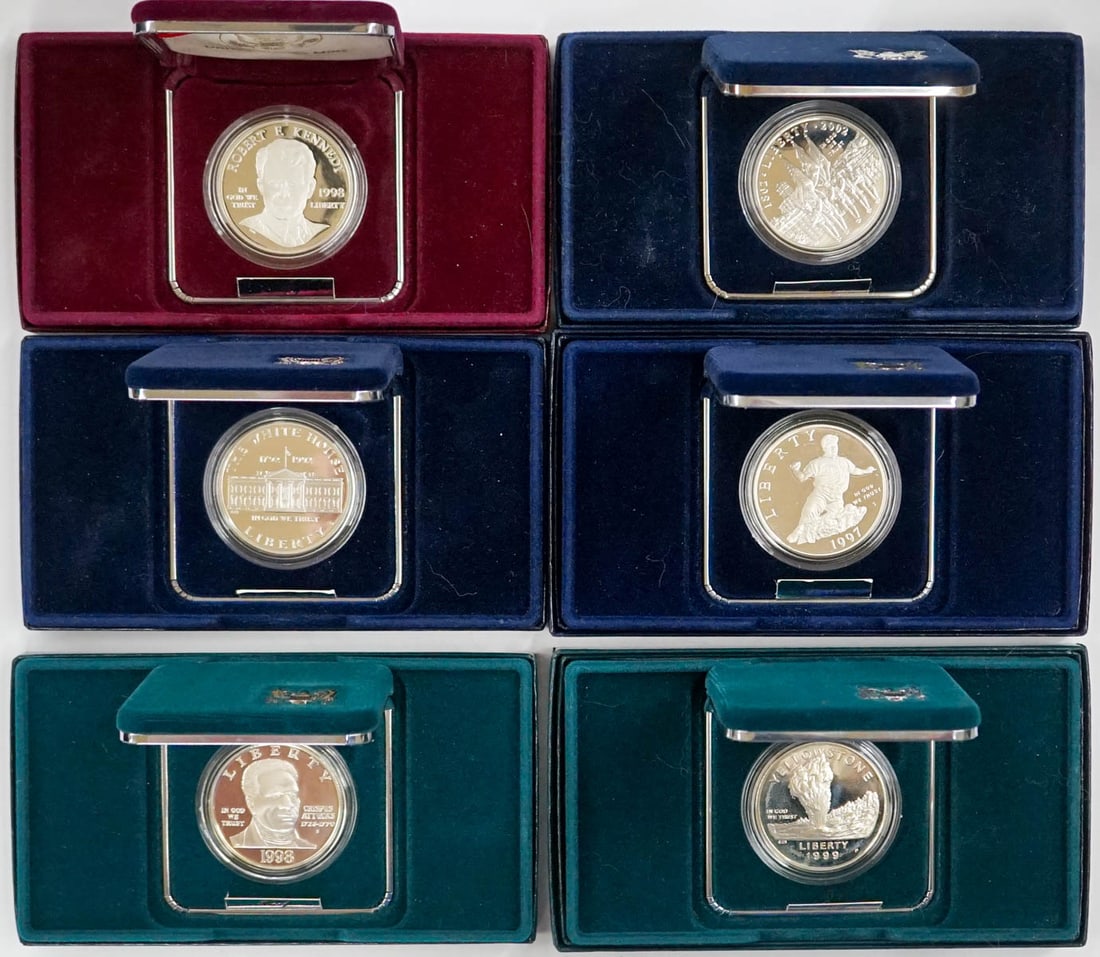 (8) U.S. Silver Commemorative Coin Sets (1 of 2)