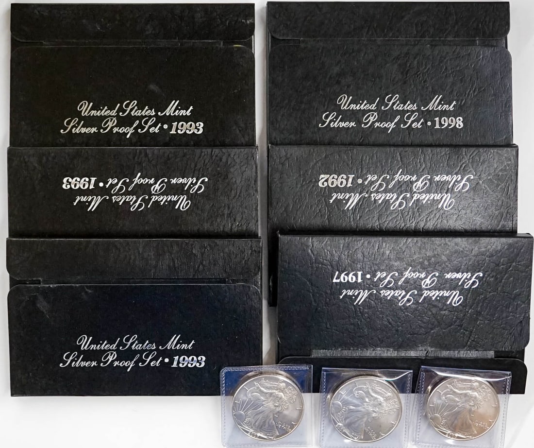U.S. Silver Proof Sets (5), 2007 Eagles .999 (3) (1 of 1)