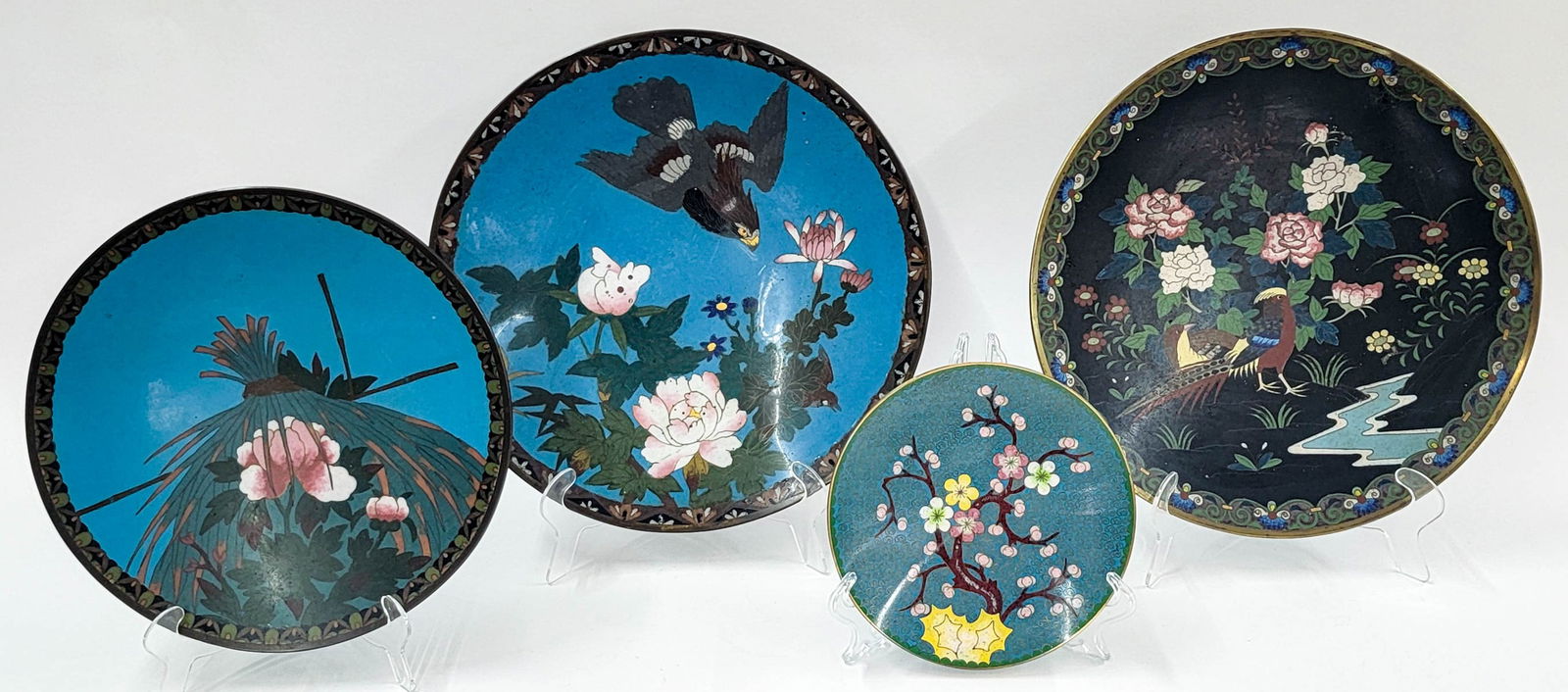 (Japanese, Chinese, Asian) Cloisonne 4 Pcs (1 of 9)
