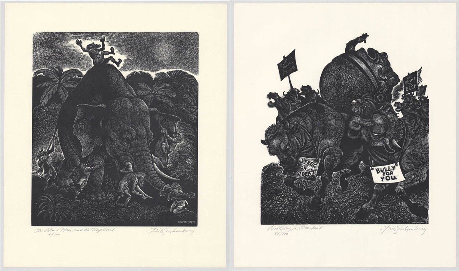 Fritz Eichenberg (2) Fables with a Twist S/N (1 of 11)