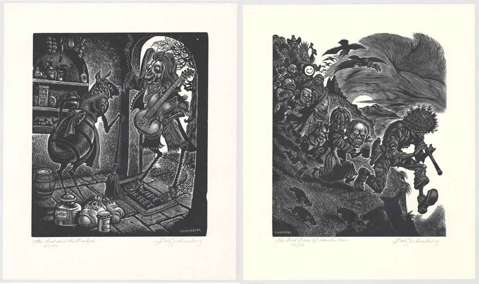 Fritz Eichenberg (2) Fables with a Twist S/N (1 of 11)