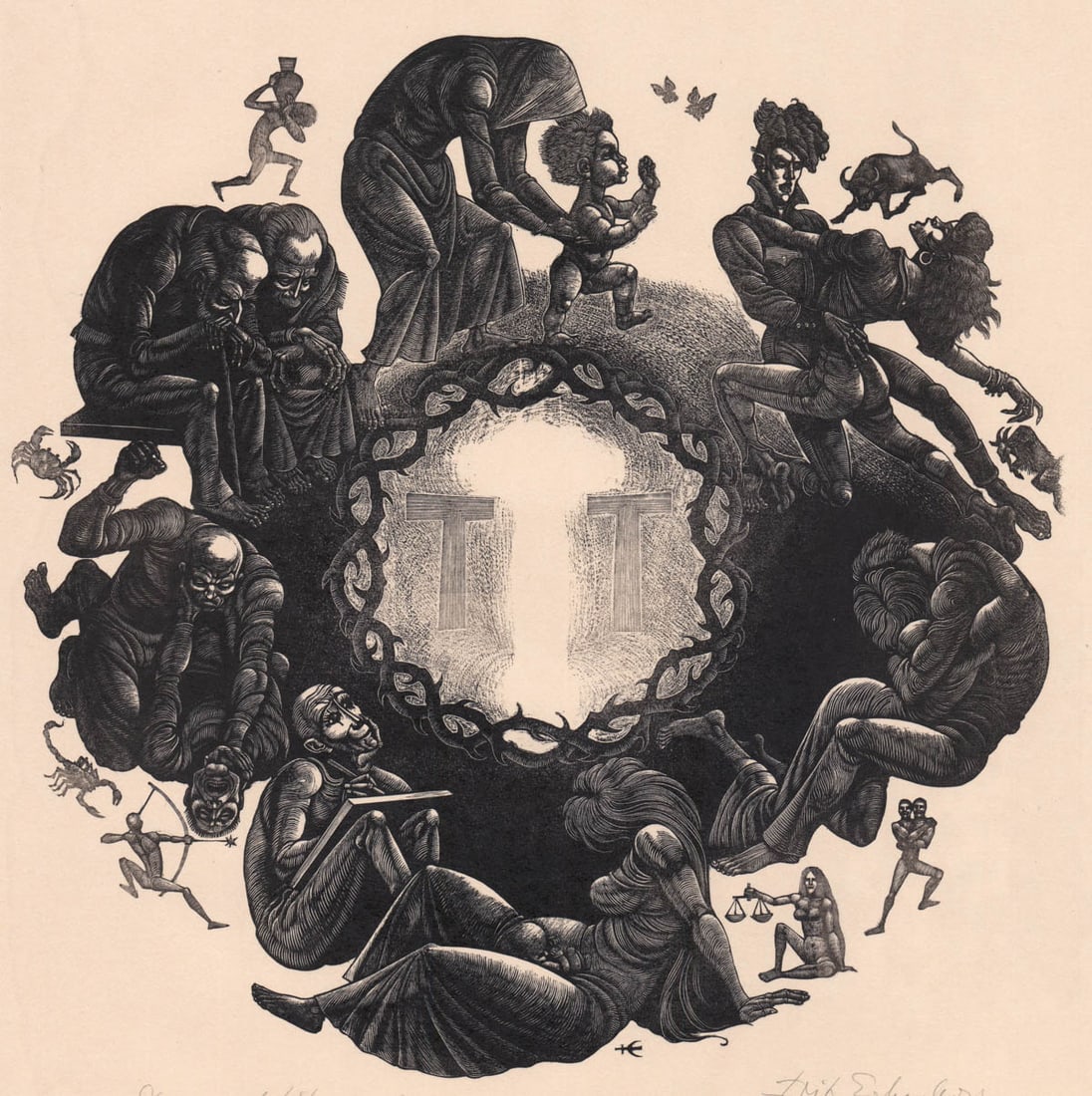 Fritz Eichenberg AP SIGNED [Dance of Life] (1 of 4)