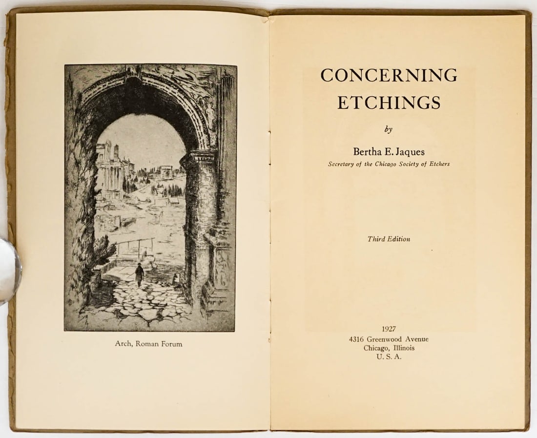 Concerning Etchings by Jaques 1927 SIGNED (1 of 4)