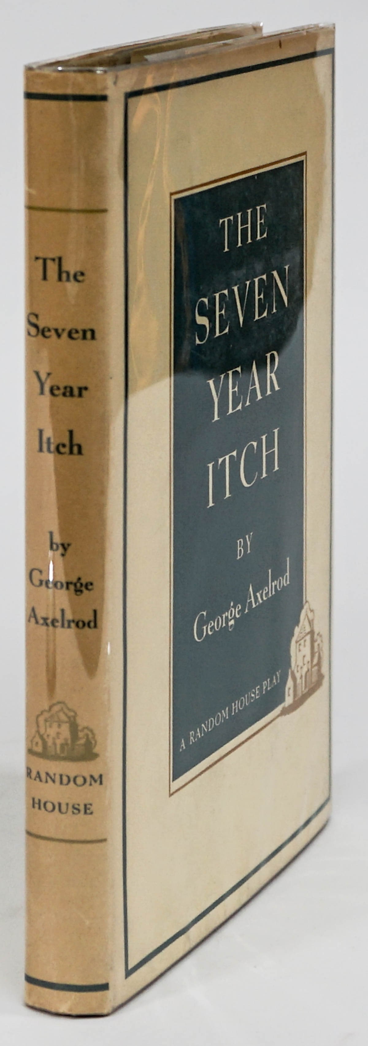 The Seven Year Itch by Axelrod 1953 1st: The Seven Year Itch by George Axelrod. 1953 1st printing with unclipped dust jacket. A Random House Play. 149 pp. Cloth covers. Measures 8.25 in. x 5.75 in. x .875 in. Provenance: Washington State Est