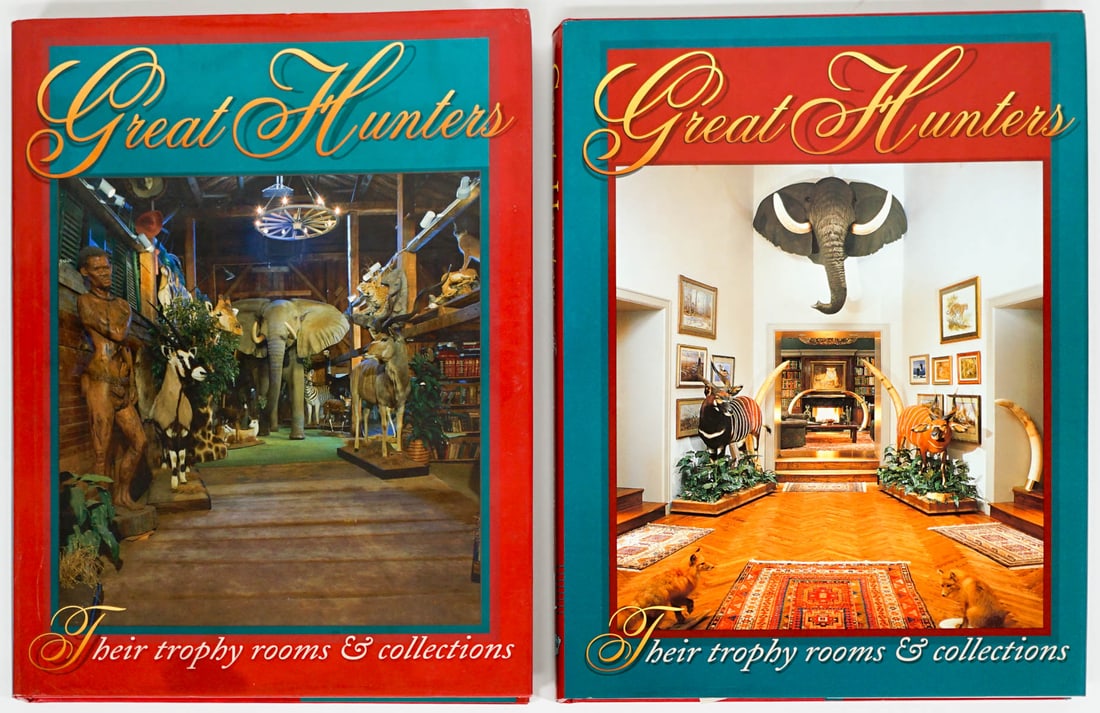 Safari Press Trophy Rooms Books 1 and 2: Great Hunters Trophy Rooms books 1 and 2. Safari Press. Measure 12.25 in. x 9.5 in. x 2 in. If lot is absent of a condition report one may be requested via email. Condition report is provided as an op