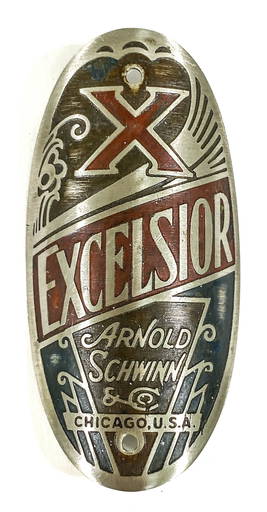 Schwinn Excelsior X Bicycle Head Badge