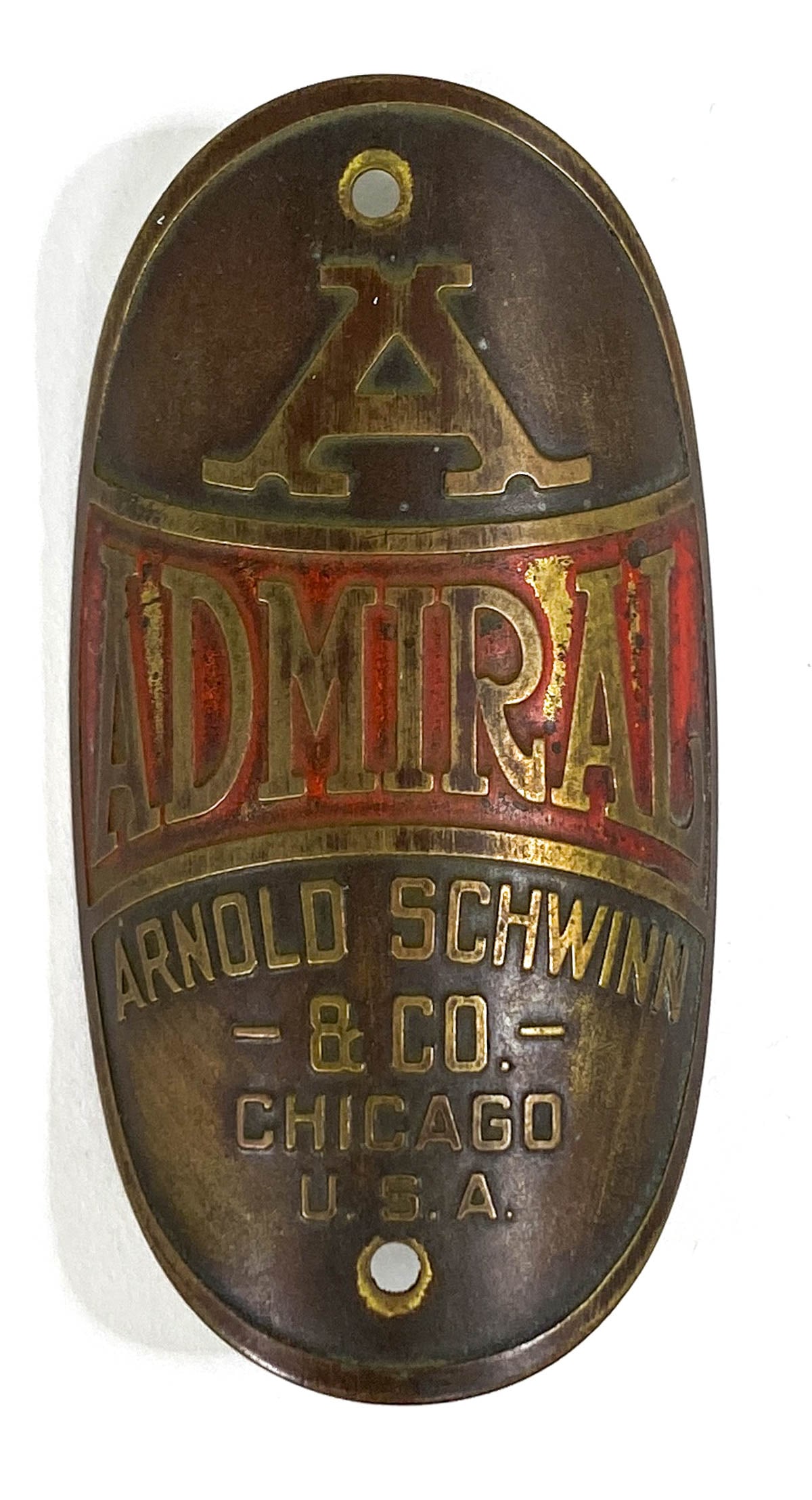 Schwinn Admoral Bicycle Head Badge (1 of 2)