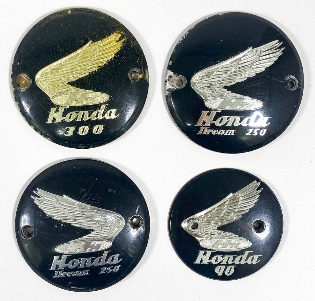 (4) Vintage Honda Motorcycle Tank Emblems (1 of 2)
