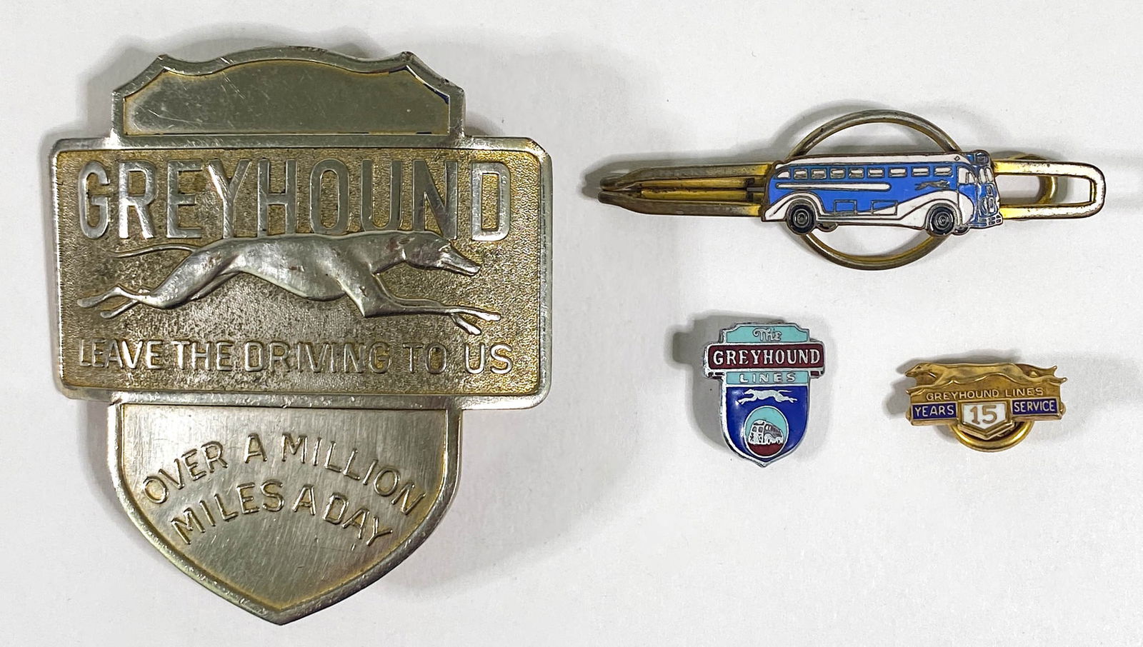 Vintage Greyhound Bus Driver's Badge & Pins (1 of 2)