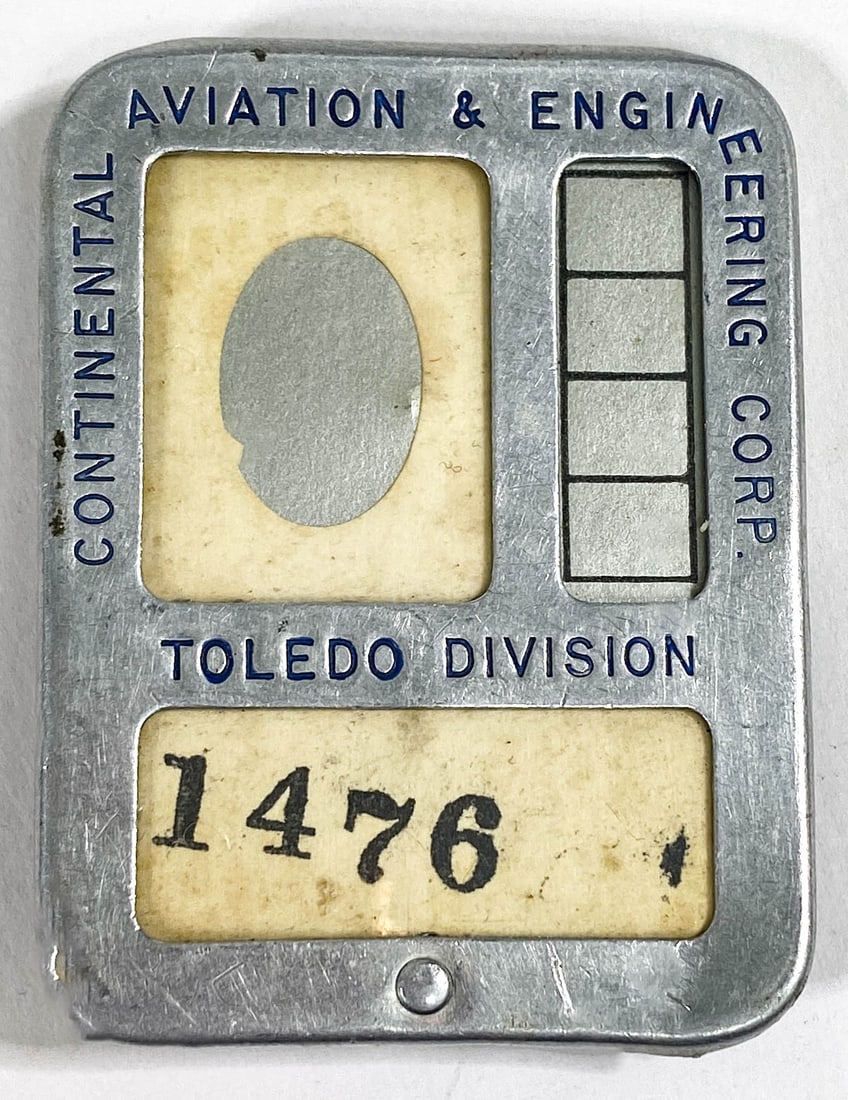 Continental Aviation & Engineering Employee Badge (1 of 2)
